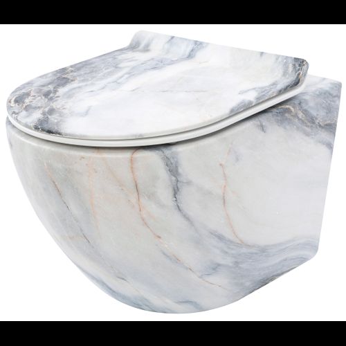 Taza de inodoro WC REA Carlos Slim Rimless Granit Matt
