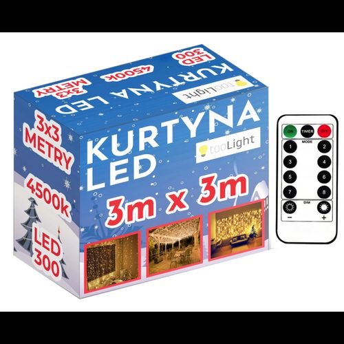 Cortina LED 300 diod 3x3m