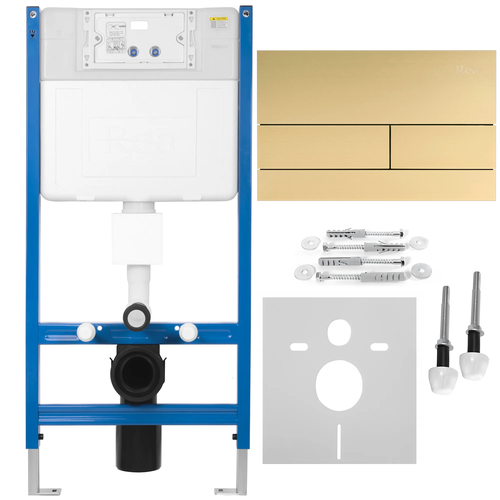 Concealed cistern frame Rea T Brush Gold