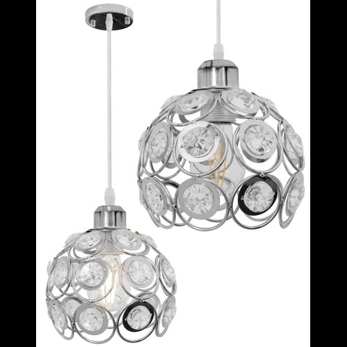 ELEGANTNÁ STROPNÁ LAMPA APP207 CRYSTAL LOFT SILVER