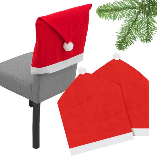Christmas Chair Covers 2 pcs Santa's Hat