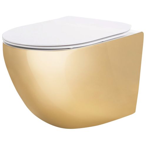 Cuvette WC suspendue Rea Carlo Mini Tornado NFQ GOLD WHITE