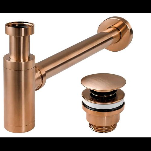 REA COPPER MAT praustuvo sifonas su "click" kištuku