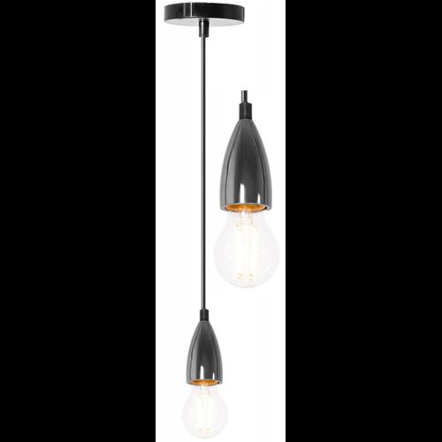 Lampada Da Soffitto Pensile Montatura Chrome Black APP357-1CP