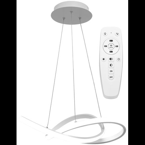 Lampada Da Soffitto Pensile Ring Moderno LED+Telecomando APP392-CP Bianco