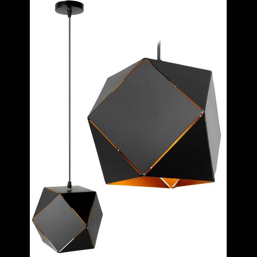 LAMPA WISZĄCA SUFITOWA GEOMETRYCZNA APP287-1CP CZARNA