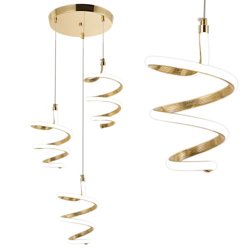 Pendant Lamp LED G075-3CPR Gold