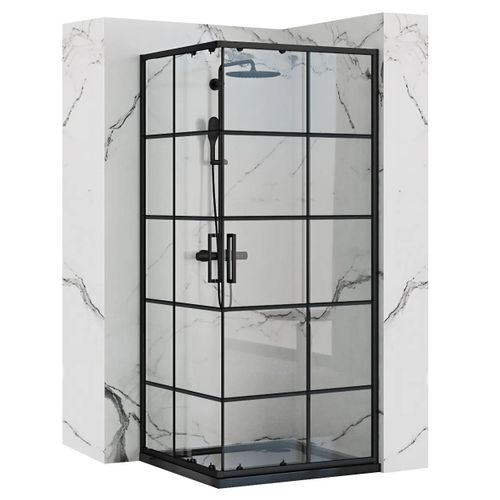 shower enclosure Rea Concept Black 80x80