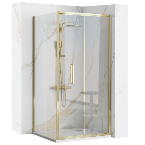 Shower enclosure -corner Rea Rapid Fold Gold