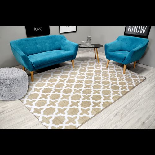 Plüschteppich Clover Marrakesz Beige