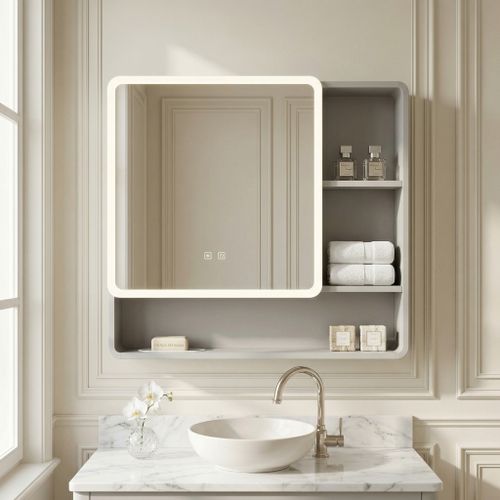 Шкаф с огледало и LED осветление M1016-70 70x65