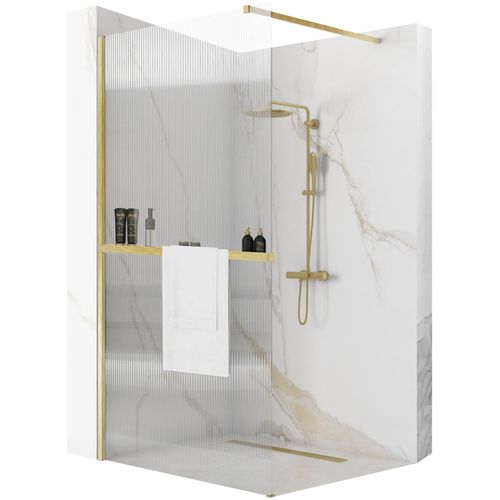 Shower screen Rea Aero Intimo Gold Brush 100 Walk In + EVO