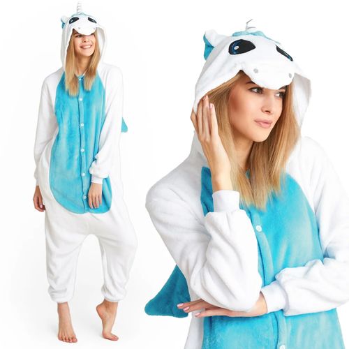 Pijamale Kigurumi Unicorn Blue  S