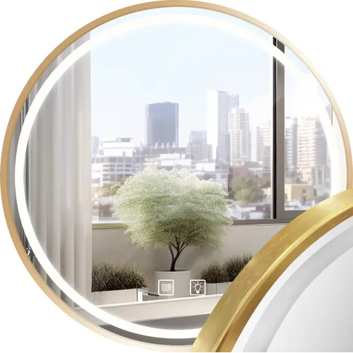 LED Tükör 50cm MMJ BRUSH GOLD