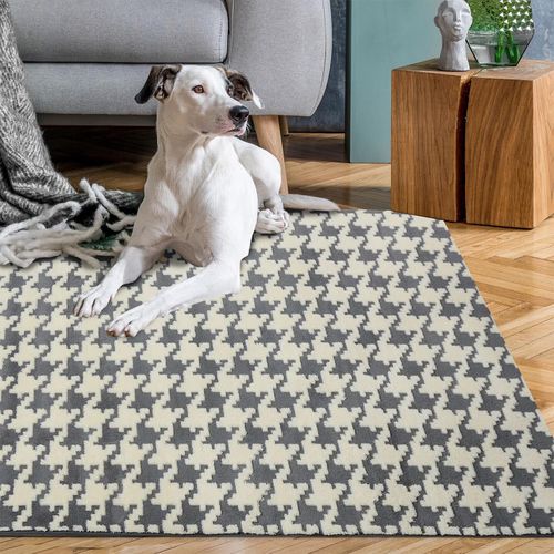 Alfombra de plush Clover Pepitka Grey