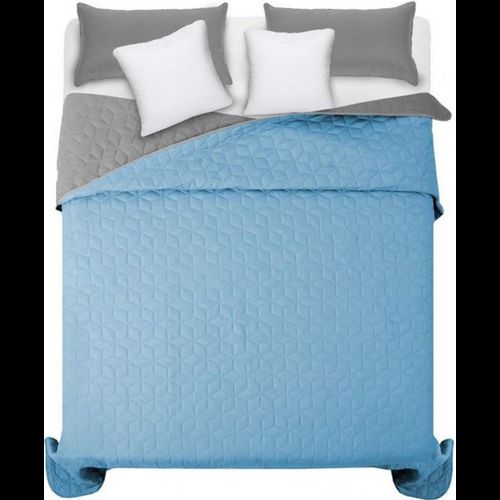 Colcha de cama doble cara Diamante L.Grey & Blue