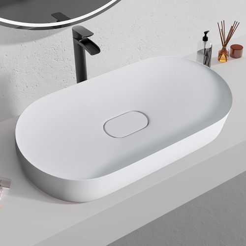 Conglomerate washbasin IRIS 71 CM White