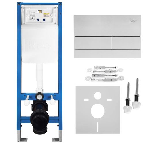 Concealed WC Frame Set Slim 024N with Titan T Brush Steel