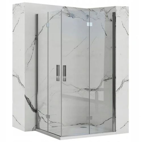 Shower enclosure Rea Molier Chrome Double 100x100