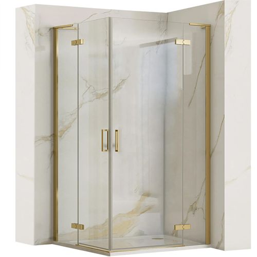 Shower enclosure REA Hugo 100x100 Gold Brush