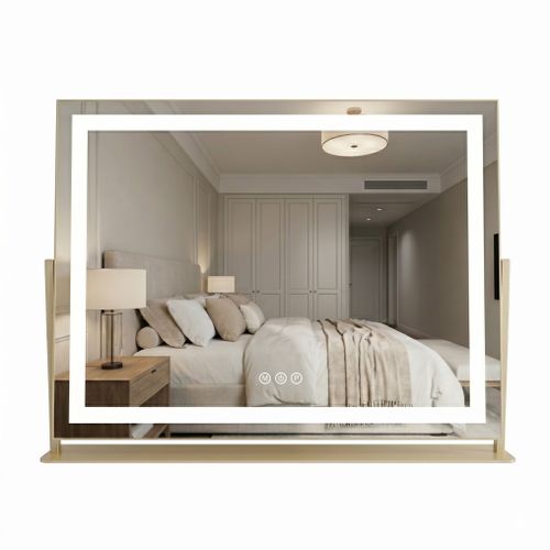 Spiegel LED STUDIO L.Gold 58x45