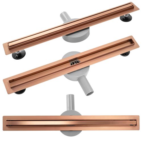 Linear drain REA NEO SLIM PRO brushed copper 60