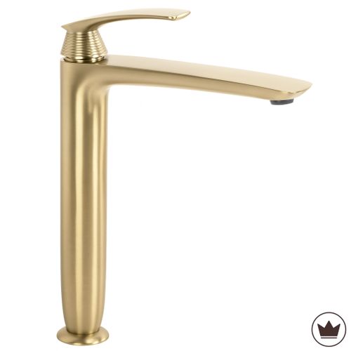 Bathroom faucet PREMIUM Rea Como Brush Gold High