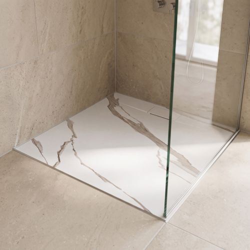 Duschtasse Bazalt CARRARA WHITE 90x90