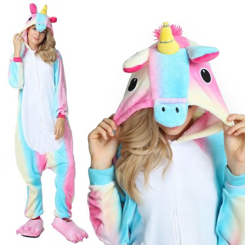 Pajamas disguise Kigurumi Pegasus Pink Rainbow M
