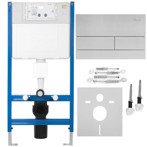 Estructura anclaje WC K011A-Q + Botón T Brush Steel