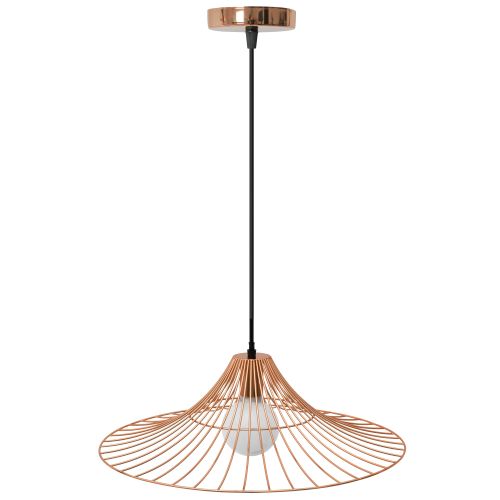 Lampa Sufitowa Wisząca Płaska Okrągła Loft  APP483-1CP Różowe Złoto