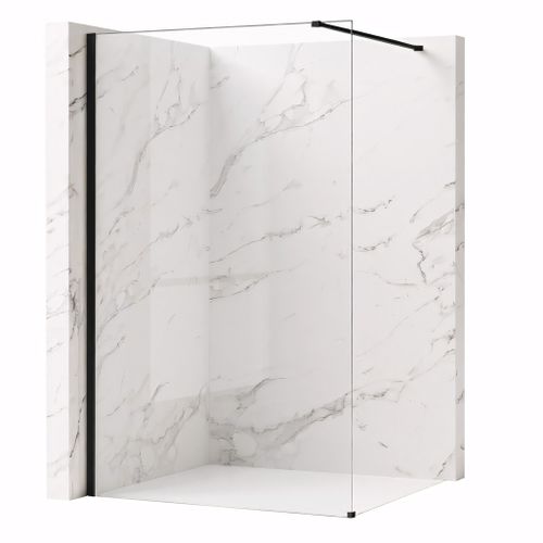 Параван за душ Rea Flexi Transparent / Black 140