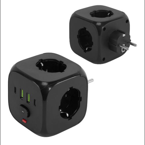Multiprise Cube 7-en-1 JNH019 Black