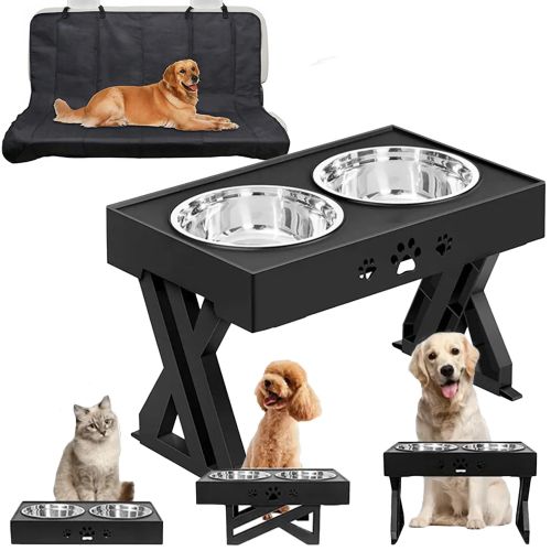 MISKA NA KARMĘ I WODĘ DLA ZWIERZĄT BLACK 331731 + FUNDA DE ASIENTO PARA PERROS