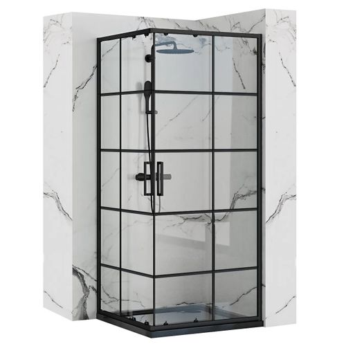 Cabina de dus Rea Concept Black 90x90 cm