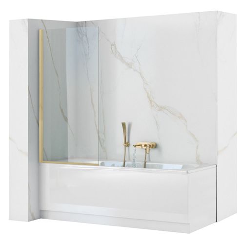 Mampara de baño Rea Elegant Gold Brush 70