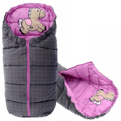 Babyfußsack 4in1 Horse Grey-Purple