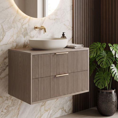 Тумба под раковину Rea Mono 80cm Oak