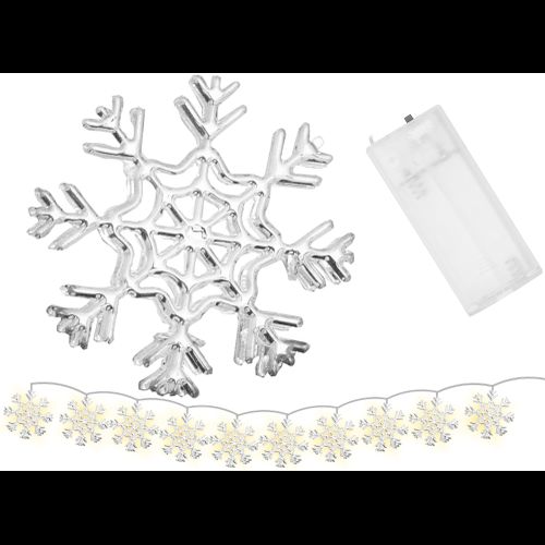 Lumières d'arbre de Noël Guirlande LED Flocon de neige