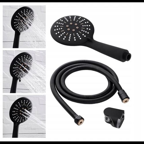 Para de dus negru MAT set cu suport si furtun