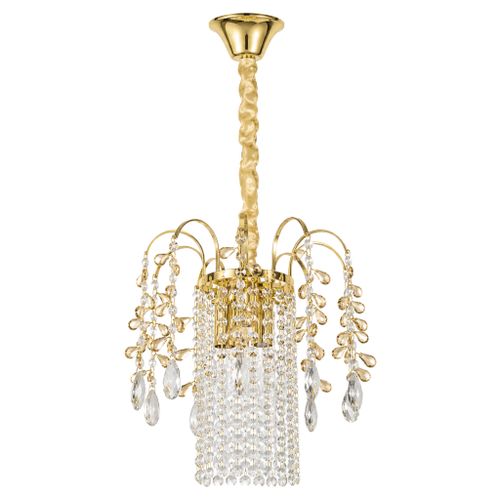 Lampa Wisząca z Kryształami SWE090-CP 30cm Złota