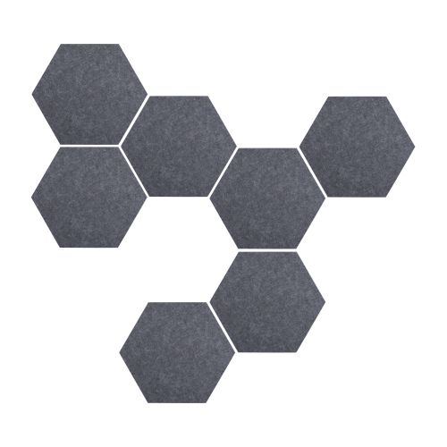 Dekoracja Ścienna Hexagon Filc grey