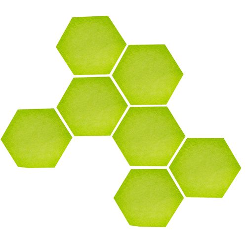 Dekoracja Ścienna Hexagon Filc Green