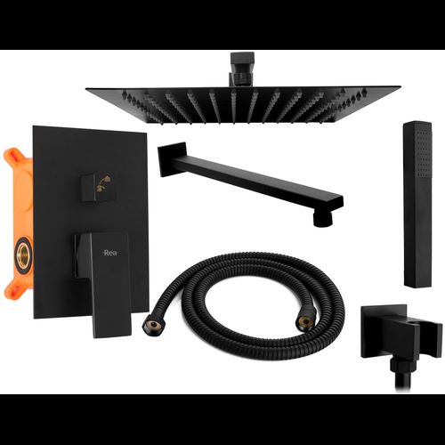 Built-in shower set Rea Fenix Black + BOX