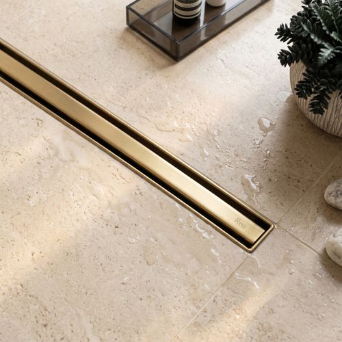 Linear drainage REA Neox Slim pro Brush Gold 80