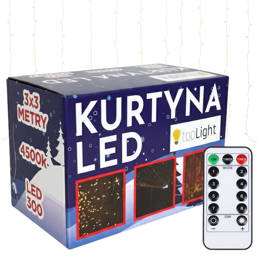 Cortina LED 300 diod 3x3m