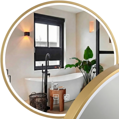 Oglindă LED 100cm MMJ BRUSH GOLD