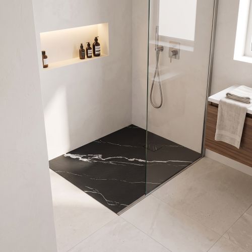 Duschtasse Magnum CARRARA BLACK 80x100