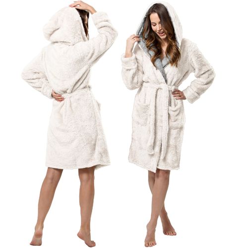 Bathrobe women Jordan Ecru Grey L