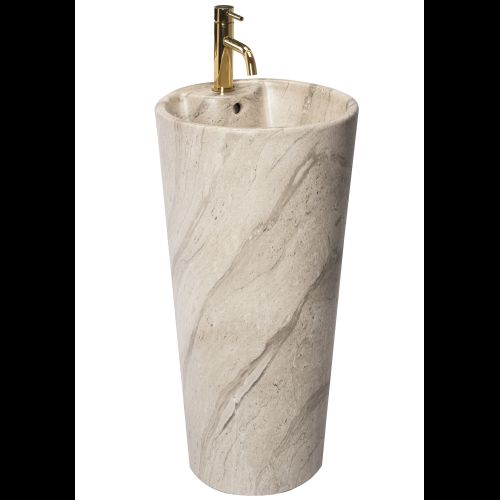 Freestanding ceramic basin Blanka Natural Mat Marble